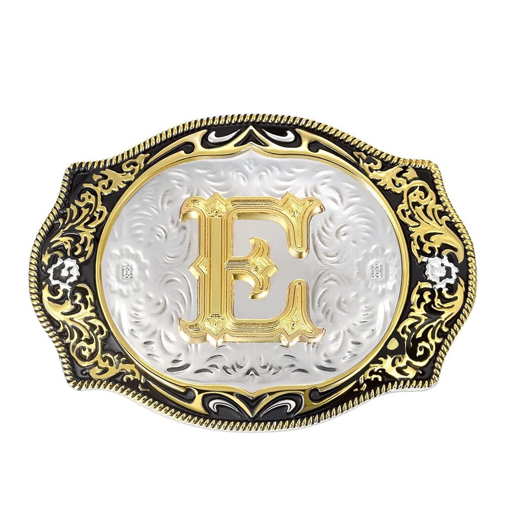1581 Belt Buckle │Western Initial Letters AE to Z Christmas Halloween Small
